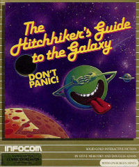 Hitchhikers Guide to the Galaxy Commodore 64 US box art